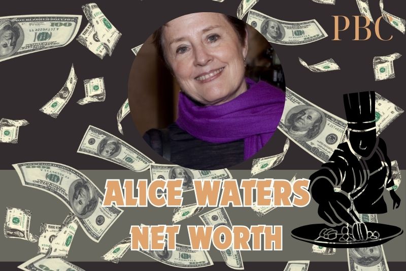 What is Alice Waters' net assets in 2024?