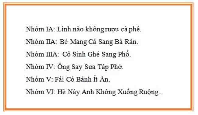 Ví dụ mẹo giúp ghi nhớ bảng tuần hoàn các nguyên tố 2