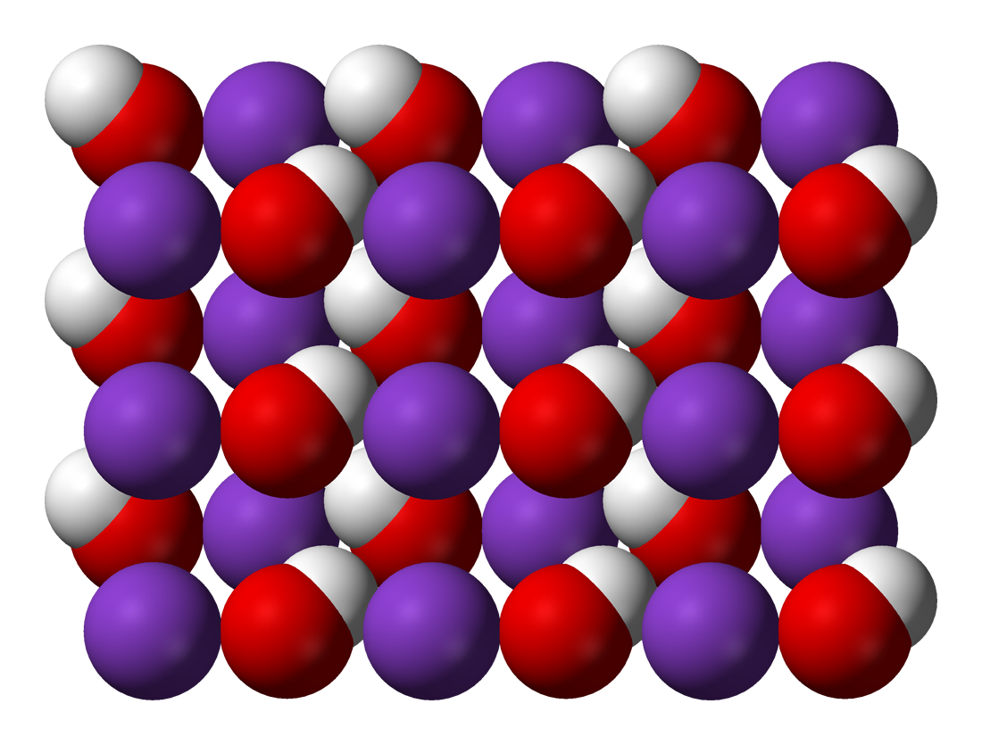 Molecular structure of Potassium hydroxide