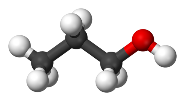 Phân tử Propylic Alcohol có nhóm hydroxyl liên kết với nguyên tử cacbon bão hòa