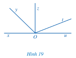 Tìm các cặp góc kề nhau trong mỗi hình 18a, 18b