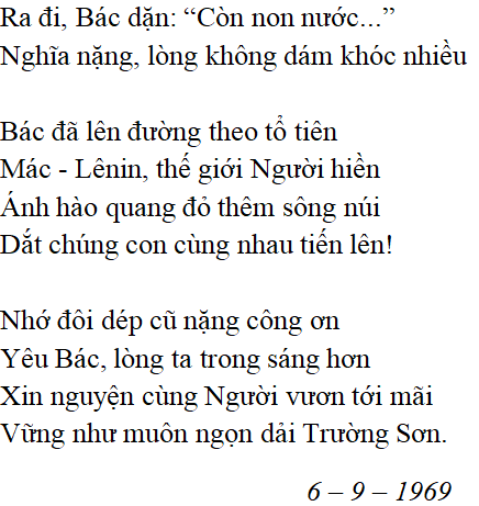 Bài thơ Bác ơi (Tố Hữu) - Tác giả tác phẩm (mới 2024)