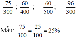 Toán lớp 5 trang 74 Tỉ số phần trăm