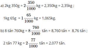 Toán lớp 5 trang 153, 154 Ôn tập về đo độ dài và đo khối lượng (tiếp theo)