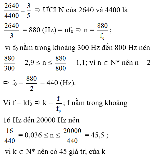 Bài tập Sóng âm trong đề thi Đại học (có lời giải)