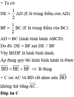 Bài tập về Quy tắc hình bình hành của vecto (cực hay, chi tiết)