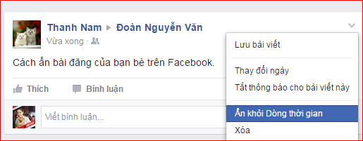 Cách ẩn bài đăng của bạn bè trên Facebook