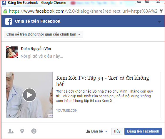 Cách chia sẻ video trên Facebook