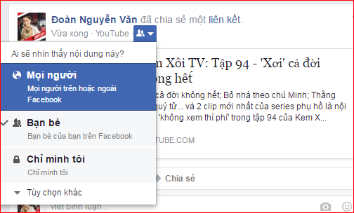 Cách chia sẻ video trên Facebook