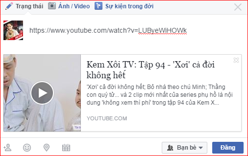 Cách chia sẻ video trên Facebook