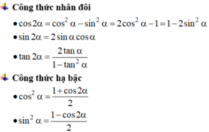 Cách giải bài tập Công thức nhân đôi lượng giác (cực hay, chi tiết)