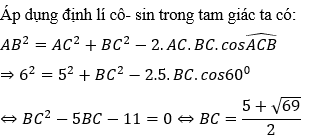 Cách giải bài tập về Định lí Cô-sin trong tam giác (cực hay, chi tiết)