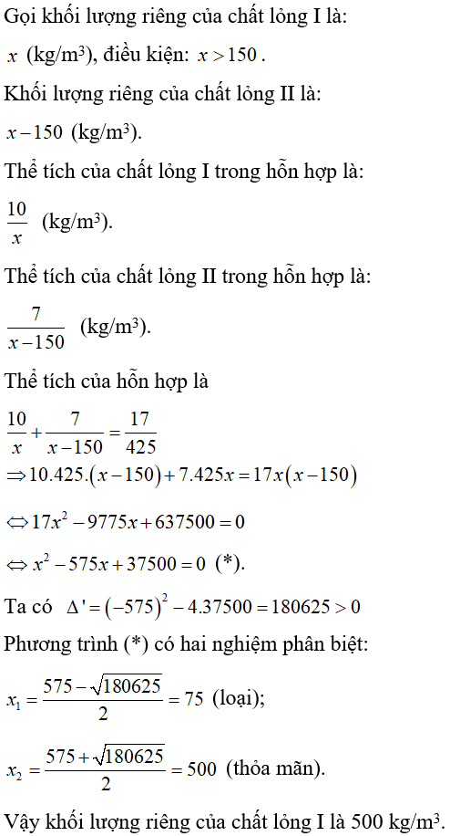 Cách giải bài toán liên quan đến Vật Lí, Hóa Học, … bằng cách lập phương trình cực hay, có đáp án