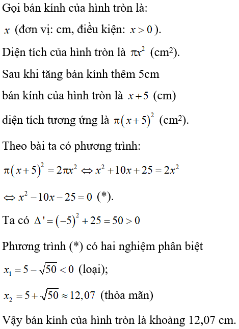 Cách giải bài toán về diện tích hình học bằng cách lập phương trình cực hay, có đáp án