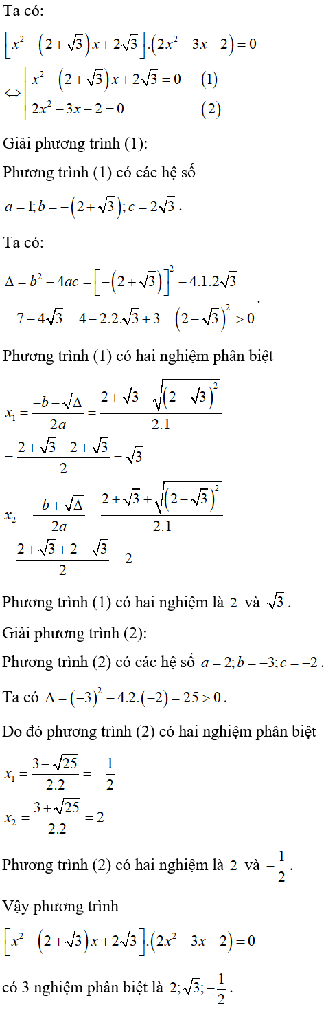 Cách giải phương trình bậc hai một ẩn cực hay, có đáp án