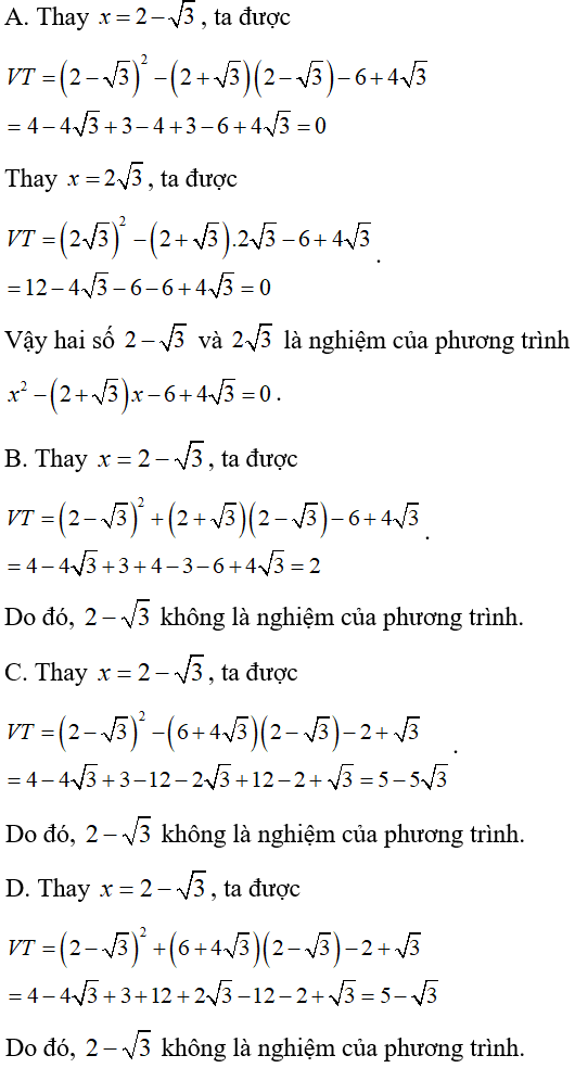 Cách giải phương trình bậc hai một ẩn cực hay, có đáp án