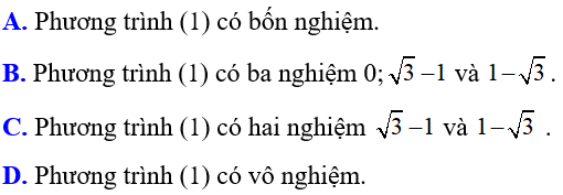 Cách giải phương trình trùng phương cực hay, có đáp án