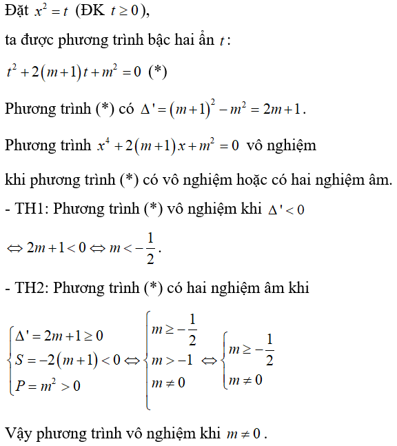 Cách giải phương trình trùng phương cực hay, có đáp án