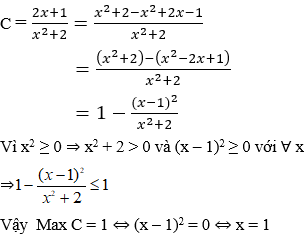 Cách tìm giá trị lớn nhất, giá trị nhỏ nhất của phân thức cực hay, có đáp án