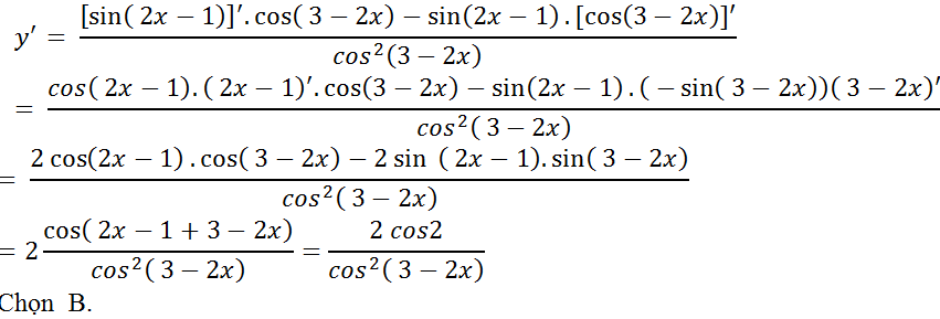 Cách tính đạo hàm của hàm số lượng giác cực hay