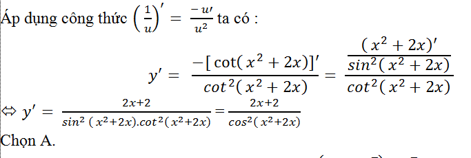 Cách tính đạo hàm của hàm số lượng giác cực hay