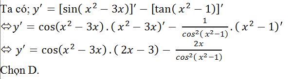 Cách tính đạo hàm của hàm số lượng giác cực hay