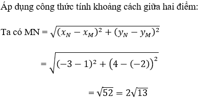 Cách tính độ dài vecto, khoảng cách giữa hai điểm trong hệ tọa độ (cực hay, chi tiết)