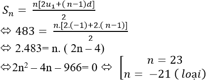 Cách tính tổng n số hạng đầu tiên của cấp số cộng (cực hay có lời giải)