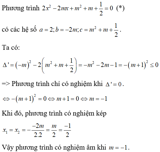 Cách xét dấu các nghiệm của phương trình bậc hai cực hay, có đáp án