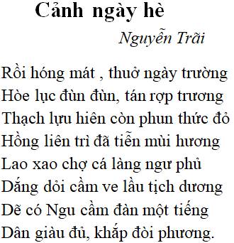 Cảnh ngày hè (Tác giả Tác phẩm - sách mới)