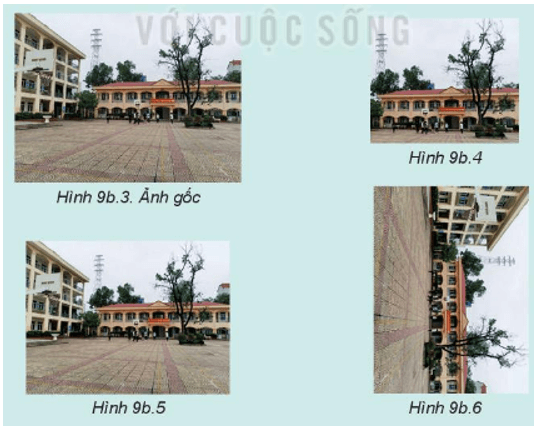 Em hãy quan sát ảnh gốc ở Hình 9b.3 và các hình ảnh kết quả ở Hình 9b.4