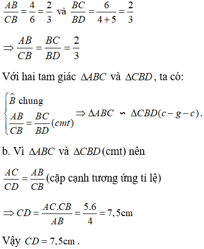 Chứng minh hai tam giác đồng dạng – trường hợp đồng dạng thứ hai (C–G–C)