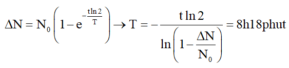 Công thức, Cách tính chu kì phóng xạ hay, chi tiết