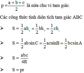 Công thức, cách tính Diện tích tam giác (cực hay, chi tiết)