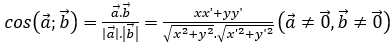 Công thức, cách tính góc giữa hai vecto (cực hay, chi tiết)