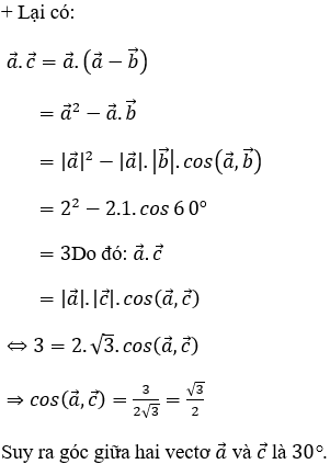 Công thức, cách tính góc giữa hai vecto (cực hay, chi tiết)