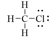 Công thức Lewis của CH3Cl