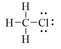 Công thức Lewis của CH3Cl