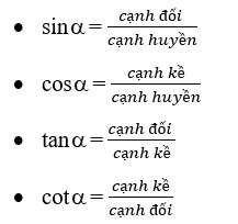 Công thức Toán 9 Chương 1 Hình học chi tiết nhất