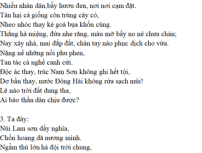 Bài thơ: Đại cáo Bình Ngô: nội dung, dàn ý phân tích, bố cục, tác giả | Ngữ văn lớp 10