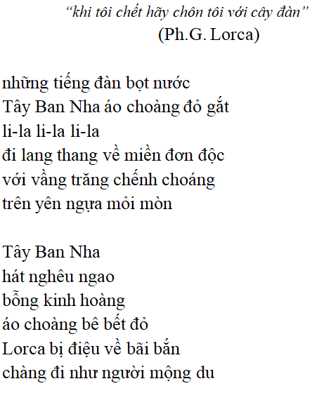 Bài thơ: Đàn ghi-ta của lor-ca (Thanh Thảo): nội dung, dàn ý phân tích, bố cục, tác giả - Tác giả tác phẩm (mới 2024)