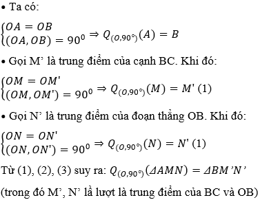 Dạng bài tập về phép quay 90 độ cực hay