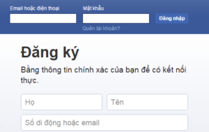 Cách đăng nhập Facebook