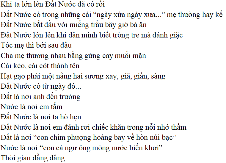 Bài thơ Đất nước (Nguyễn Khoa Điềm) - Tác giả tác phẩm (mới 2024)