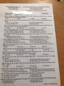 (Chính thức) Đề thi tốt nghiệp THPT Lịch Sử năm 2024 (có đáp án)