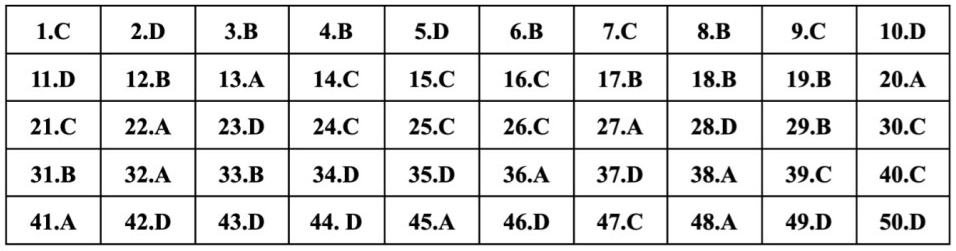 (Chính thức) Đề thi tốt nghiệp THPT Tiếng Anh năm 2023 (có đáp án)