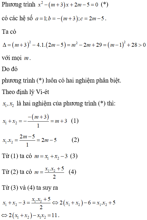 Hệ thức vi-et và ứng dụng để giải phương trình bậc hai một ẩn cực hay, có đáp án