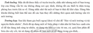 Em hãy liệt kê các việc nên làm và không nên làm để bảo vệ môi trường