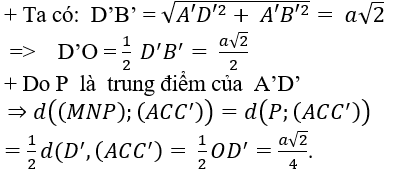 Cách tính khoảng cách giữa hai mặt phẳng song song cực hay