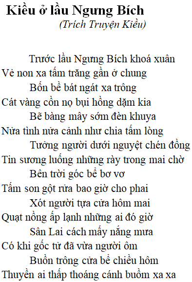 Tác phẩm: Kiều ở lầu Ngưng Bích (Tác giả Tác phẩm - sách mới)